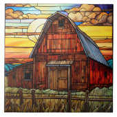 schuur van kunstglas tegeltje (Voorkant)