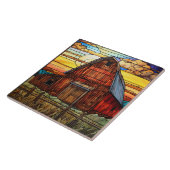 schuur van kunstglas tegeltje (Zijkant)