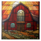 schuur van kunstglas tegeltje (Voorkant)