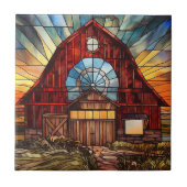 schuur van kunstglas tegeltje (Voorkant)