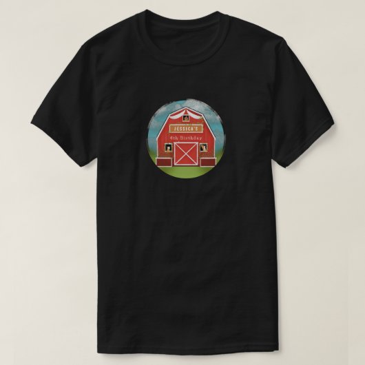 Schuur Verjaardagsfeestje Ouder T-shirt (Design voorkant)