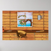 Schuur voor potgrond poster (Voorkant)