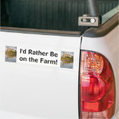Schuur Weerspiegeld in het Water Bumpersticker (Op Truck)