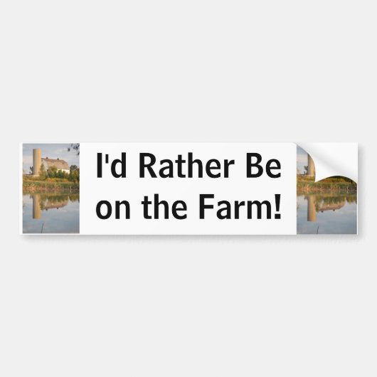 Schuur Weerspiegeld in het Water Bumpersticker (Voorkant)