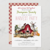 Schuur Windmolen Herfst Oogst Party Thanksgiving Kaart (Voorkant / Achterkant)