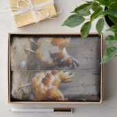 Schuur Yard Kippen en Eieren Decoupage Tissuepapier (Geschenk)