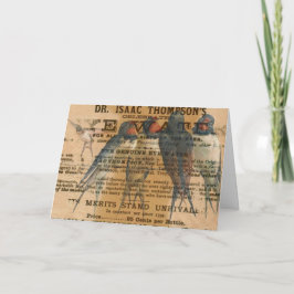 Schuur zwaluwen , Verjaardag Kaart