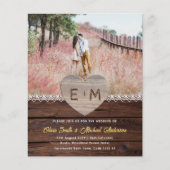 schuurbruiloft | Rustieke Houten Kant Foto Hart Bu (Voorkant)