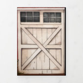 Schuurdeur Boerderij Party Drieluik Uitnodiging (Cover)