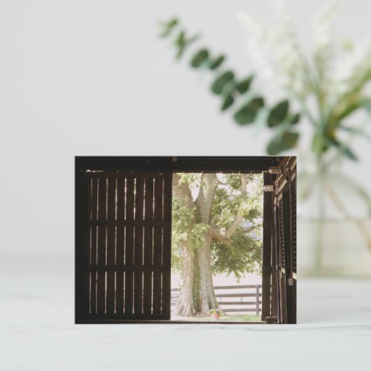 Schuurdeur briefkaart (Staand voorkant)