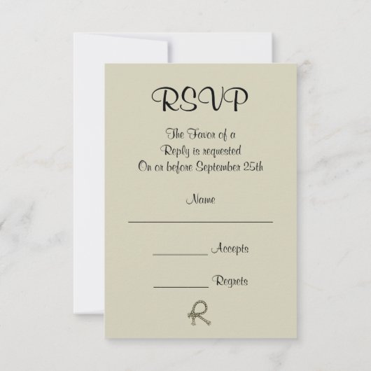 Schuurdeur en Roos Bloemen Land Bruiloft RSVP (Achterkant)