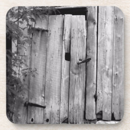 Schuurdeur in zwart-wit bier onderzetter