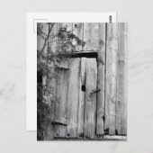 Schuurdeur in zwart-wit briefkaart (Voorkant / Achterkant)