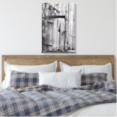 Schuurdeur in zwart-wit Canvasprint Canvas Afdruk (Insitu (Slaapkamer))