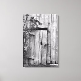 Schuurdeur in zwart-wit Canvasprint Canvas Afdruk