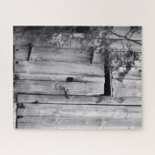 Schuurdeur in zwart-wit legpuzzel (Horizontaal)