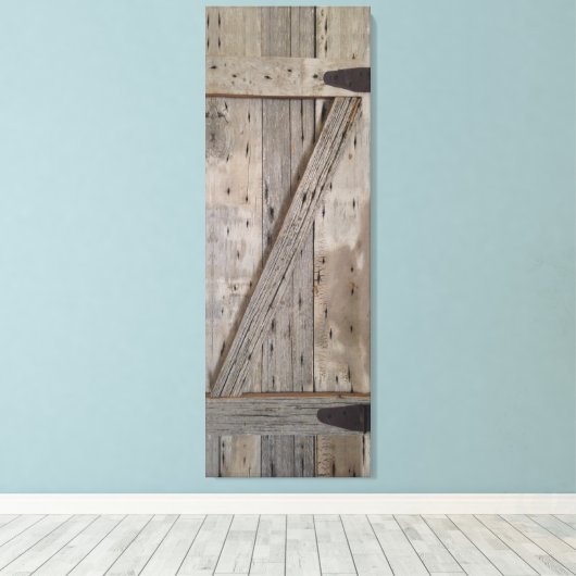 Schuurdeur luik canvas afdruk (Insitu (Houten vloer))