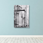 Schuurdeur met Boom Canvas Print (Insitu (Houten vloer))
