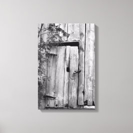 Schuurdeur met Boom Canvas Print