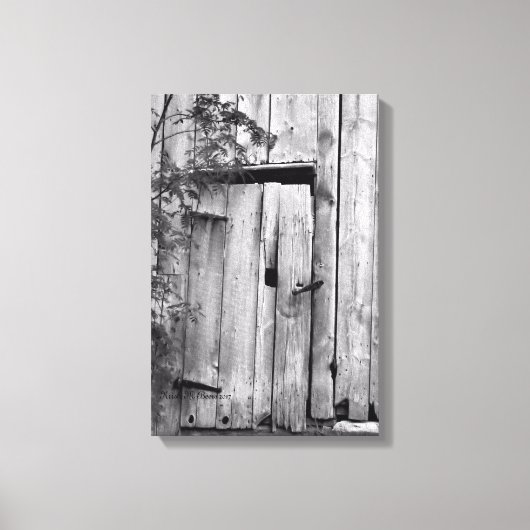 Schuurdeur met Boom Canvas Print (Voorkant)
