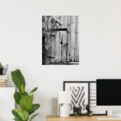 Schuurdeur Met Boom Poster (Thuiskantoor)