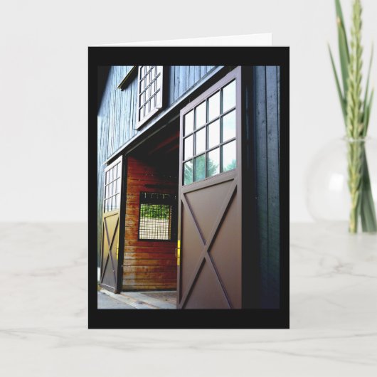 Schuurdeur perspectief bedankkaart (Voorkant)