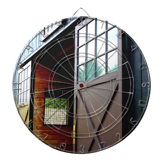 Schuurdeur Perspectief Dartbord (Voorkant)
