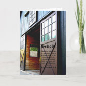 Schuurdeur Perspectief, Openbaring 3:8 Bedankkaart (Voorkant)