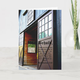 Schuurdeur Perspectief, Openbaring 3:8 Bedankkaart