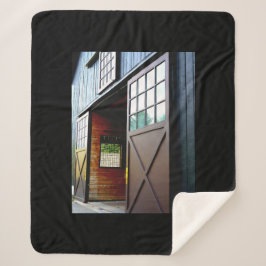 Schuurdeur perspectief sherpa deken