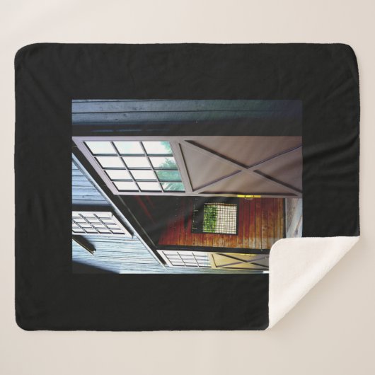 Schuurdeur perspectief sherpa deken (Voorkant (horizontaal))