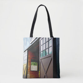 Schuurdeur perspectief tote bag