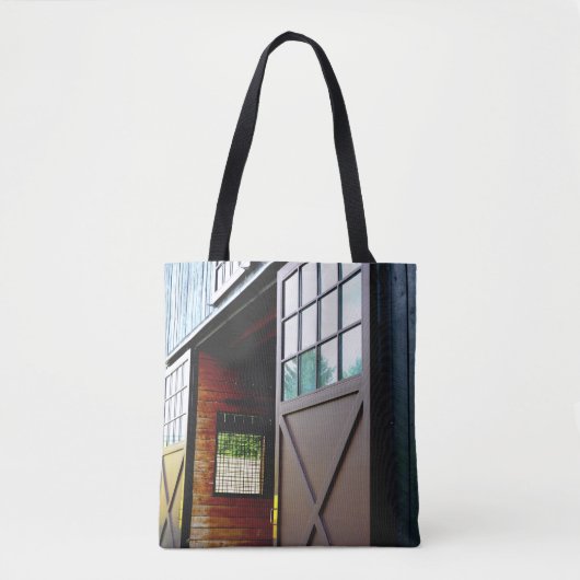 Schuurdeur perspectief tote bag (Voorkant)
