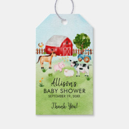 Schuurdieren Baby shower Favor Gift Label Cadeaulabel
