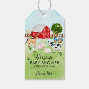 Schuurdieren Baby shower Favor Gift Label Cadeaulabel