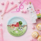 Schuurdieren Boerderijdieren Baby shower 7" Bord (Feest)