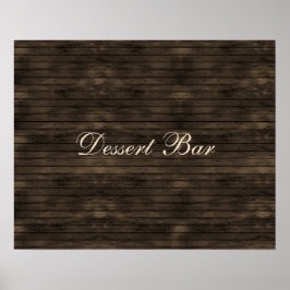 schuurhout roestige trouwbord poster