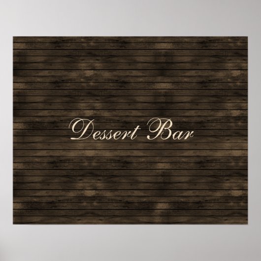 schuurhout roestige trouwbord poster (Voorkant)
