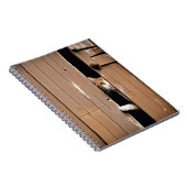 Schuurkat gluren rond deur notitieboek (Rechterzijde)