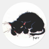 Schuurkat Ronde Sticker (Voorkant)