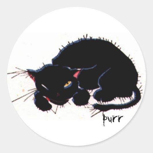 Schuurkat Ronde Sticker (Voorkant)