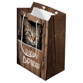 Schuurkat voor verjaardag medium cadeauzakje