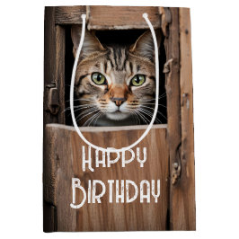 Schuurkat voor verjaardag medium cadeauzakje
