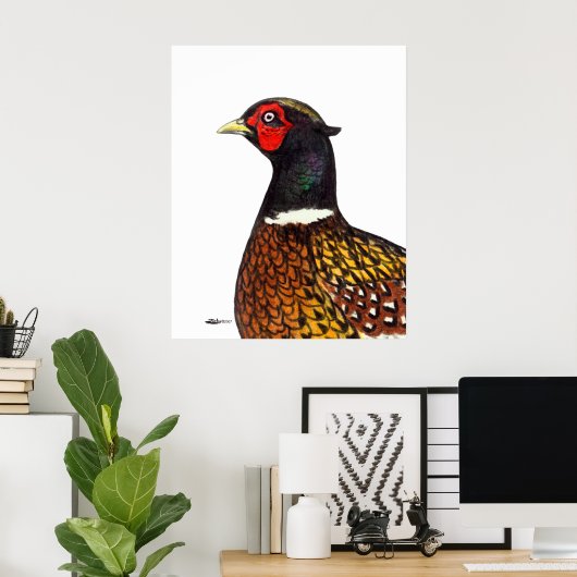 Schuurmiddel: ringhalskop poster (Thuiskantoor)