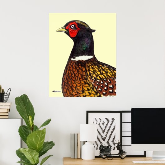 Schuurmiddel: ringhalskop poster (Thuiskantoor)