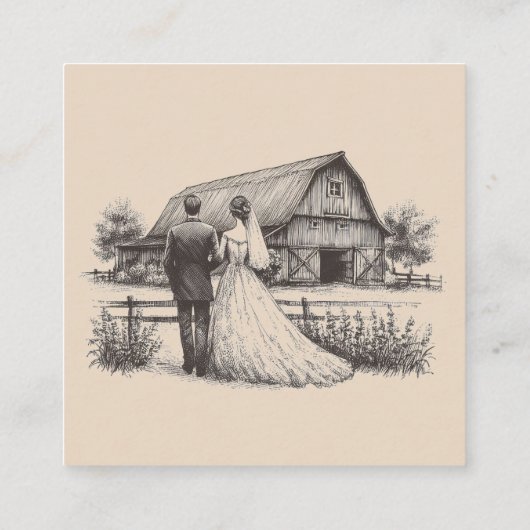 Schuurpaar QR Code Behuizing Kaart (Achterkant)