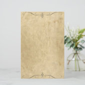 schuurpapier met decoratieve elementen briefpapier (Staand voorkant)