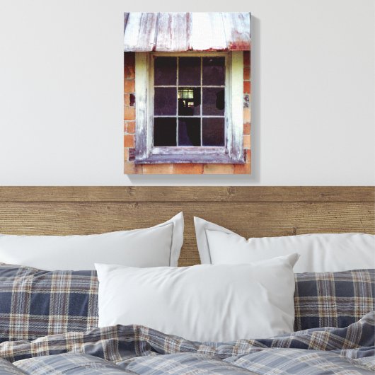 Schuurraam rustieke kunst print op gewikkeld canva (Insitu (Slaapkamer))