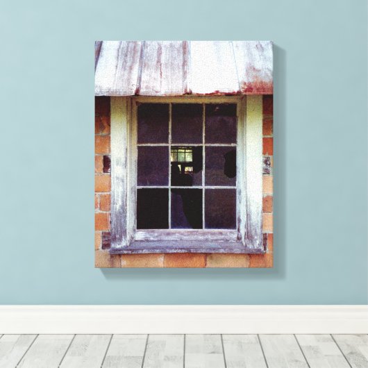 Schuurraam rustieke kunst print op gewikkeld canva (Insitu (Houten vloer))