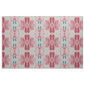 Schuurrood bloemmotief met turquoise stof (Fat Quarter)